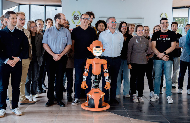 Enchanted Robots product team group photo.