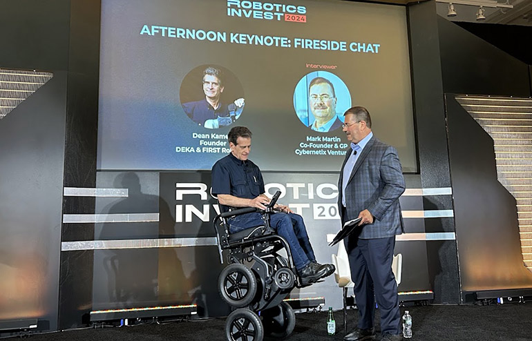 Dean Kamen and Mark Martin at Robotics Invest 2024.